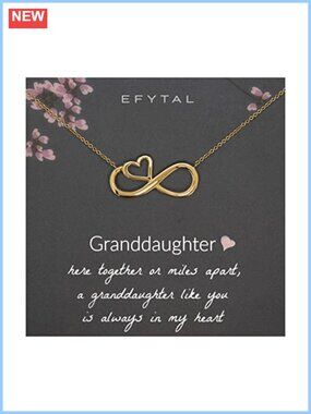 Sterling Silver Infinity Heart Necklace 14k Gold Plated Grandma Gift